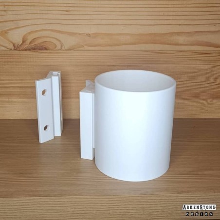 Porte boisson blanc pour flipper - avec fixation gauche déportée