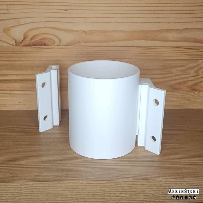 Porte boisson blanc pour flipper - avec fixation déportée et montée
