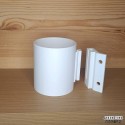 Porte boisson blanc pour flipper - avec fixation droite déportée