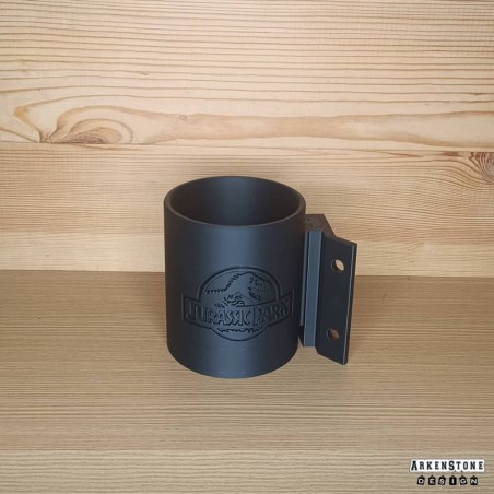 Porte boisson pour flipper sur le thème de Jurassic Park -avec fixation à gauche montée