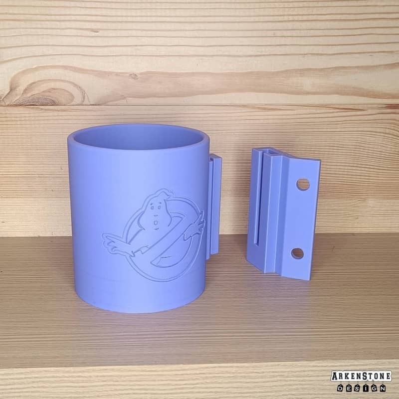 Porte boisson pour flipper sur le thème de Ghostbusters - avec fixation gauche déportée