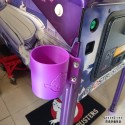 Porte boisson pour flipper sur le thème de Ghostbusters - Violet foncé - monté sur flipper à gauche sans boisson