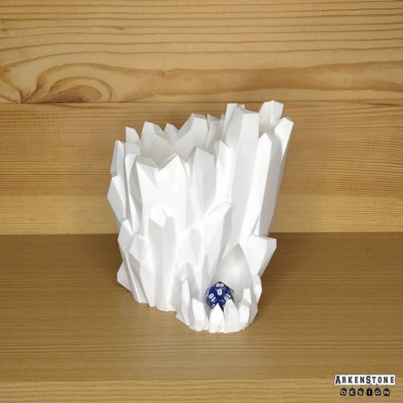 Tour à dés - Eclat de glace - Blanc