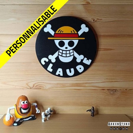 Logo Pirate Luffy - Rond - Personnalisable