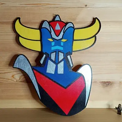 déco murale bois Goldorak