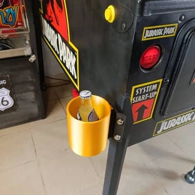 Flipper avec porte-gobelet Or brillant